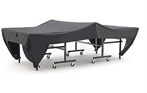 Icegrey Ping Pong Tisch Staubschutz Oxford Gewebe Wasserdicht Outdoor Regen Wind Sonne UV-beständig Hochleistungs Tennistisch Aufbewahrungshülle Schwarz 280x152x76cm