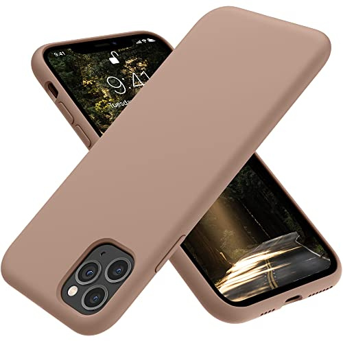 OTOFLY Soft Silicone Designed for iPhone 11 Pro Max Cases,[Military Grade Drop Protection] [Anti-Scratch Microfiber Lining] Shockproof Protective Phone Case Slim Thin Cover 6.5 inch,Light Brown