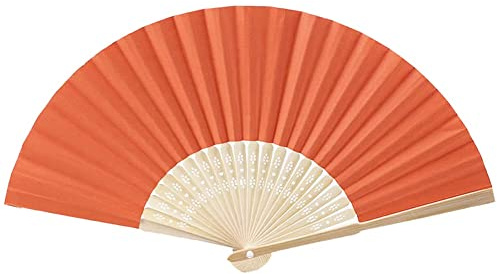 36 abanicos demano para bodas,coloridos,abanicos plegables papel,abanicos boda,abanicos plegables,decoración asiática paramanualidades,verano,bodas,cumplea?os,fiestas,decoración pared,color naranja