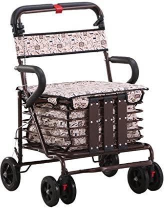 BNNP Einkaufstrolley Klappbar Faltbar Haushaltseinkaufswagen mit Einkaufskorb faltbar kreativer vierräderiger Einkaufswagen ältere Wagen (Color : A)
