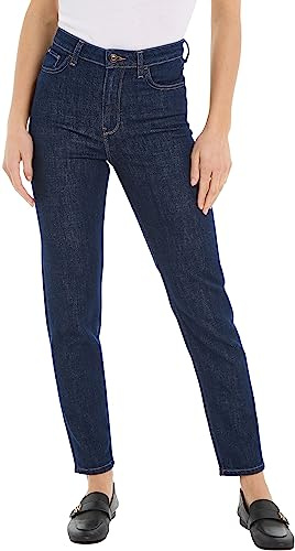 Tommy Hilfiger Mujer Vaqueros Tapered Cintura alta, Azul (Rue), 28W / 32L