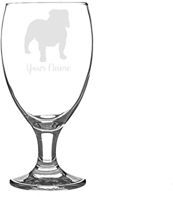 Personalised British Bulldog Craft Beer Snifter Glass Animal Dog Gift for Him for Her