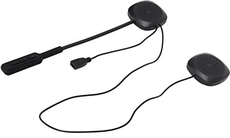 Bewinner MH03 Auricolare per Casco da Moto, Auricolare Interfono Universale per Casco, Controllo del Quadrante, Controllo del Volume, Altoparlanti Vivavoce, Auricolare per Casco