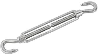 Generico Tenditori in Acciaio Inox 304, Serracavo per Filo in Acciaio Tenditori, Tenditore Morsetti per Cavo Acciaio Tendifilo Stendibiancheria, Regolabile Tenditori Gancio e Gancio (Taglia : M12)