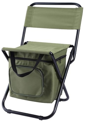 Rucksackstuhl Fischereistuhl mit kühlerer isolierter Beutel tragbarer Rucksackstuhl wasserdichte Klappstuhl Rucksack Sitzbeutel Anti-Rutschfischerhocker für Innenhöfe im Freien im Freien Wanderpickni