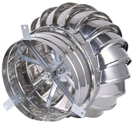 Comignolo Girevole In Acciaio Inox 304, Cappuccio Girevole Del Camino Girevole Anti-downdraught, Camino Cappello Con Ventilazione Rotante, Aspiratore Fumi Girevole Cappello Eolico(300mm/11.8in)