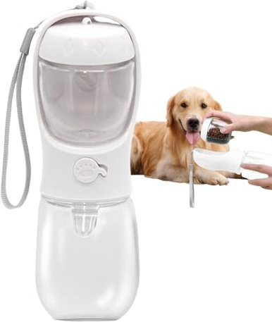 Taza de agua para perros – Vasos a prueba de fugas para exteriores, dispensador de agua de alimentos secos multifunción para caminar, acampar, hogar, viajes