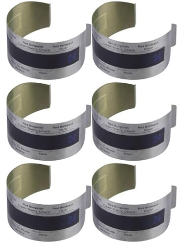 Amosfun 6 Pz termometro liquido Termometro vino portatile temperatura vino per bottiglie di domestico bracciale temperatura del