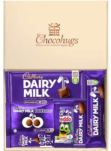 Chocohugs Chocolate Gift Box | Filled with Assortment of Dairy Milk Selections | Box of Chocolates | Sweet Treat Gift | Assorted Dairy Milk Chocolate Selections Gift