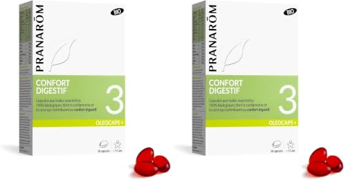 PRANARÔM - Oléocaps 3 - Confort Digestif - Aux Huiles Essentielles Ciblées - Dont Gingembre, Menthe Poivrée, Cannelle de Chine, Citron & + - 100 % Naturelle Et Bio - HECT - 30 Capsules Prédosées