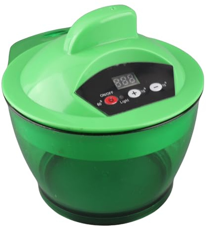 Phefop Bol de Mélange de Couleur de Cheveux Professionnel, Teinture de Cire de Couleur de Cheveux électrique, Mélangeur Automatique de Couleur de Cheveux, Outil de Coiffure (Green)