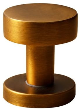 Serrure de porte d'intérieur silencieuse en bronze jaune – Poignée fendue magnétique simple pour portes en bois – Idéal pour les chambres à coucher – Fonctionnement silencieux et installation facile