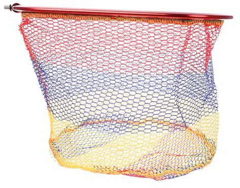 LOORGVEL Filet Épuisette Rond Pliable en Alliage d'Aluminium pour Pêche | Large Ouverture, Panier Spacieux, Conception Anti-Hameçon, Usage Plage et Étang, pour Poisson
