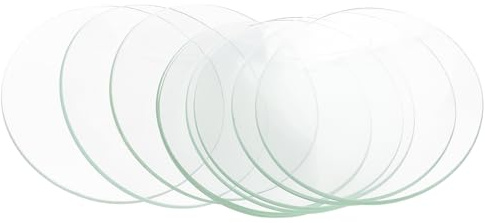 POPETPOP 10 pièces Lot de Verres Montres Transparente pour Laboratoire Résistants Chaleur Surface Plane Utilisable comme Coupelle Évaporation et Couvercle de Bécher Verre pour Expériences