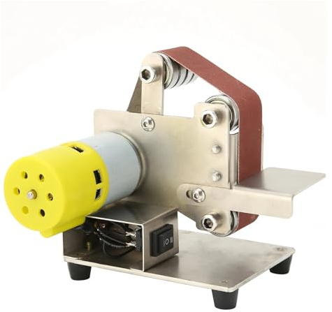 Lijadora de banda, Mini Belt Sander Electric Handheld DIY Polishing Sanding Machine Sharpener Grinder