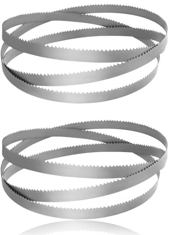 Bandsägeblatt, 2 Stück, Bandsägeblatt, 1400 mm x 1/4 Zoll x 10 TPI, hochwertige Bandsägeblätter zum Schneiden von Holz, Kunststoff, Acryl, Weichholz, Hartholz, Holzbearbeitung, geeignet für 20,3 cm