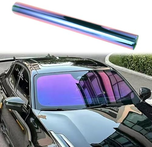 100x300cm Auto Tönungsfolie 65% VLT Rot - Lila Chamäleon Glas-Tönungsfolie Fenster, Sonnenschutz scheibentönungsfolie Auto für Frontscheiben