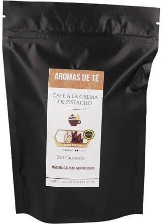 Aromas de Café - Café Molido 100% Arábica - Café a la Crema de Pistacho - Formato de 100 g - Intensidad Suave - Sabor Dulce y Cremoso - Café Molido Natural Ligeramente Tostado
