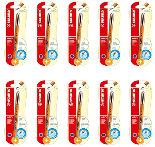 STABILO - Tintenroller - worker+ - medium - 10x Einzelstift - blau