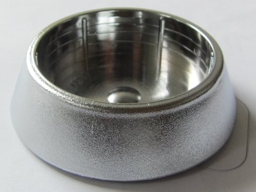Hettich Fußkappe für Tische und Schränke, ø 60 mm, Kunststoff Chrom, 4 Stück, 22112