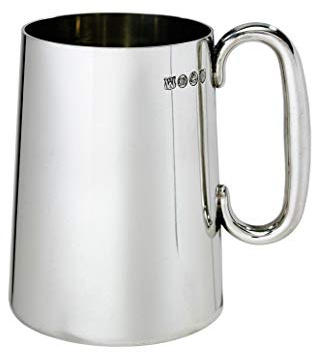 Chope Impériale en étain – 1 pinte classique – Design impérial intemporel – Parfait pour anniversaire, mariage, fête des pères – Gravure personnalisée disponible (Chope impériale)