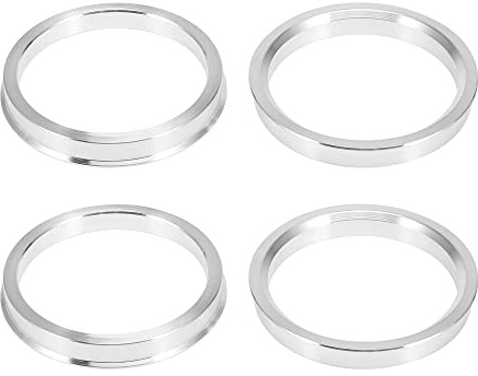 X AUTOHAUX 4 Stücke Alufelgen Zentrierringe Distanzringe für Universal 74.1-64.1mm Silberton