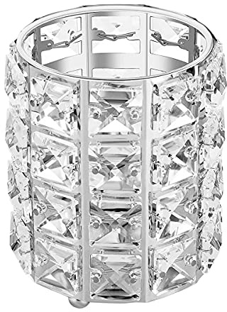 Tiardey Crystal Makeup Brush Holder Organiserare Ögonbryn Kam Borstar Penna, Penna, Mugg, Behållare, Kosmetisk Förvaringsorganisatör (Silver)