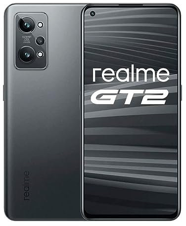 realme GT 2 5G Smartphone ohne Vertrag, 120Hz AMOLED, Snapdragon 888 5G, Starker 5000-mAh-Akku, 65 W SuperDart-Aufladung, X-Achsen Linearmotor, Dual SIM, 8+128GB,Stahl Schwarz