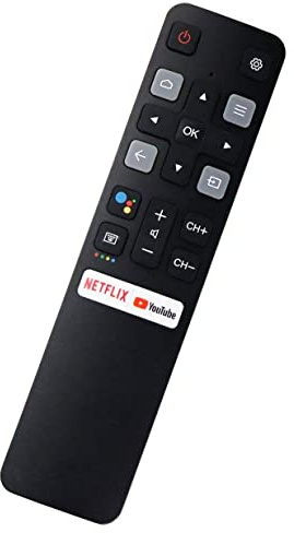 Remote Control (RC802V FNR1) Replacement for All TCL Android 4K UHD Smart TV Without Voice Command