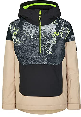 Ziener Jungen ACENTO Ski-Jacke, Winter-Jacke | wasserdicht, winddicht, warm, cashew washed, 140