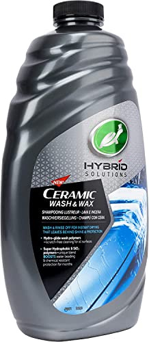Turtle Wax Hybrid Solutions Ceramic Wash & Wax – Nettoyage, anti-salissures, liquide, cire – Entretien de la voiture – Métal, verre, peinture extérieure automobile