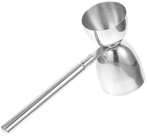 HEMOTON Vaso Medidor Jigger Doble De 30/60ml Medidas Interiores De Acero Inoxidable, Accesorio Para Bartender y Barra, Uso Bares y Cócteles, Diseño Borde Recto y Boca Ancha