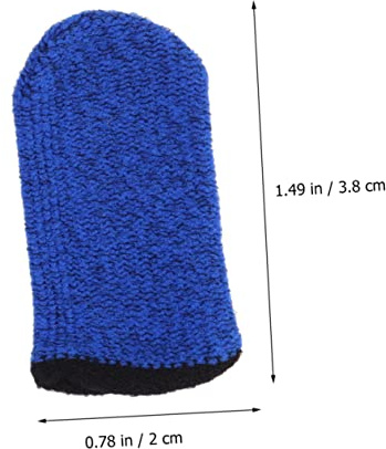 Homoyoyo Touchscreen Stück 10 Blau für Handyspiele Fingerschutz Nylon | Atmungsaktiv, Schweißabweisend, Daumen und Fingerschutz, Gewebe Ausführung, für Mobile Anwendung