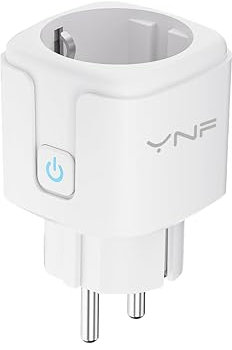 Alexa Steckdose, YNF Smart Steckdosen 16A, Einfache Einrichtung mit One Voice Command, Sprachsteuerung & Timer, Smart Home Steckdose funktioniert mit Alexa, 1er Pack