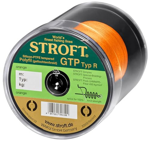 Stroft GTP Typ R Geflochtene Angelschnur 400m orange R4-0,220mm-9kg