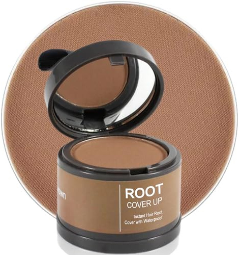 Hairline Powder - Root Touch Up and Hair Color Shadow - Instantly Cover Gray Hair - Enhance Thin Hair - Light Brown 4g