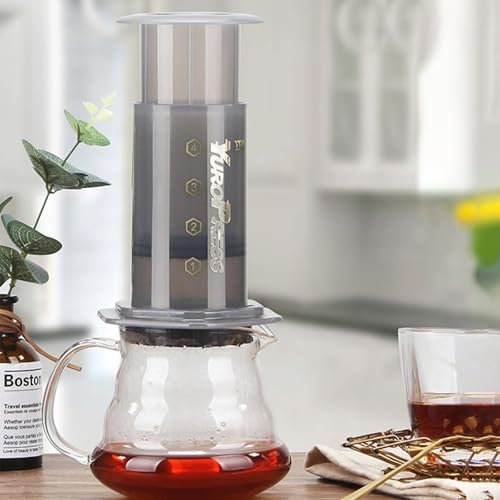 Sonhomay Clear Coffee Press- 3 in 1 metodo di infusione combina caffettiera francese, pourover, espresso, caffè corposo senza sabbia o amarezza, piccola macchina da caffè portatile per campeggio e