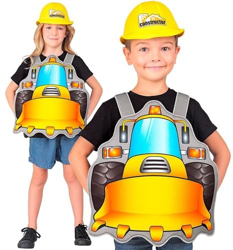 W WIDMANN MILANO Party Fashion - conjunto de disfraz infantil para trabajo, top y gorro, fiesta de disfraces, disfraces de carnaval para niños