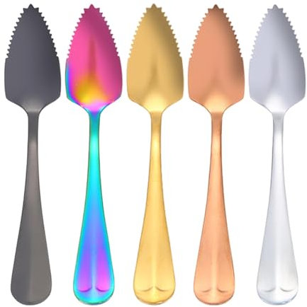 Matlagningssked set, rostfritt stål grapefruktsked, matlagning bestick