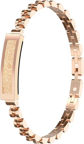 Braccialetto intelligente da donna senza display, contapassi, bracciale da donna, gioielli oro rosa, argento, sottile, cardiofrequenzimetro, tracker del sonno, braccialetto fitness tracker per iOS