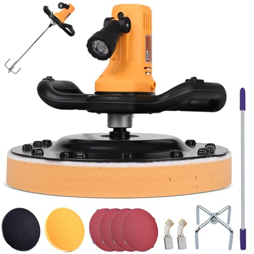 2in1 1680W Putzglättmaschine Ø380mm, Rührwerk + Putzbearbeitungsmaschine | 2800U/m, 6 Gang, Putzmaschine Handrührwerk Wandschleifer Wandglättungs Poliermaschine Betonglätter Wandglättmaschine
