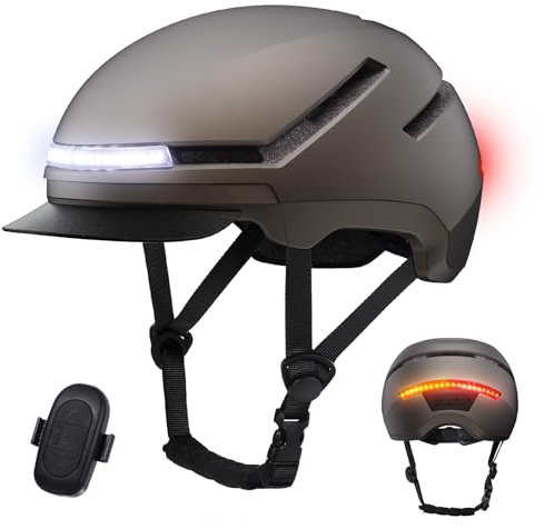 Shinmax Fahrradhelm Damen Herren mit Blinker & Licht, Fahrrad Helm Erwachsene mit USB Wiederaufladbare LED-Rücklicht, Radhelm für E-Bike, S-Pedelec, Scooter