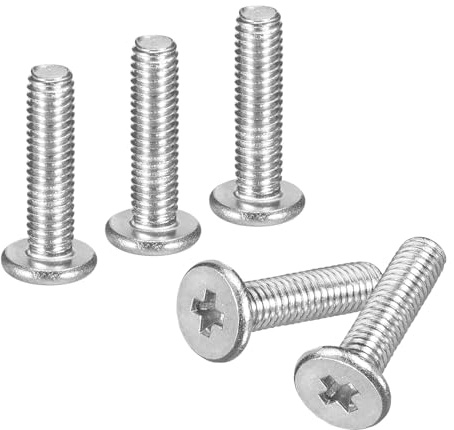 uxcell M3x12mm Flat Round Head Phillips Head Screws, 120Pcs 304 Stainless Steel Phillips Drive Machine Screw, Full Thread, Bright Finish, Furniture Screw Connection Bolt Screw