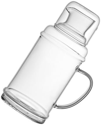 Alipis 1pezzi Bollitore in Vetro Borosilicato Di Grande Capacità Brocca d Acqua Trasparente Resistente Al Calore Coperchio Per Bevande Freddo e Caldo Uso Domestico e Feste