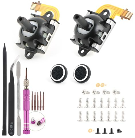 RongZy Joysticks Left/Right for PS5 Portal Hall Effect Joystick Replacement for PlayStation Portal Console Analog Thumb Stick Console with Repair Tools (with Screws)