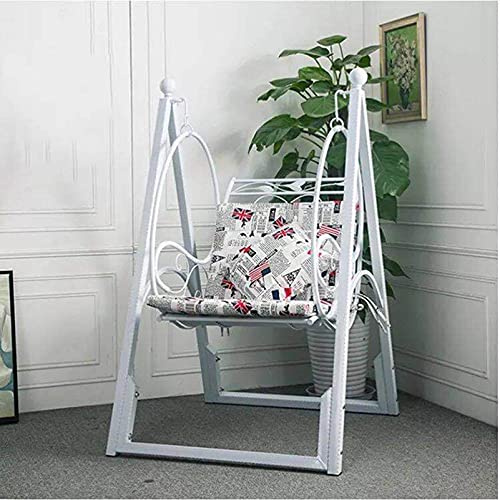 Outdoor Hängeschaukel Stuhl - Langlebige Metall Schaukelbank für Garten, Balkon, Terrasse und Hinterhof Entspannung