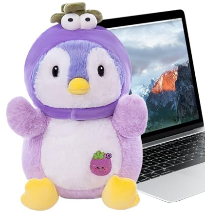 Penguin Plush - Fruit Penguin Soft Toy, Cute Cartoon Animal Doll, Cuddly Comfort Companion, Playtime Fun and Warm Snuggles for Kids, Teens, Adults, Collectors, and Relaxation Moments