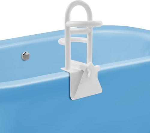 136 kg - Triple poignée - Aide à l'entrée de baignoire - 24,4 cm - 32,5 cm - 40,9 cm - Hauteur de la poignée : poignée de baignoire en acier au carbone - Pour épaisseur de paroi de 8 à 17 cm - Pour