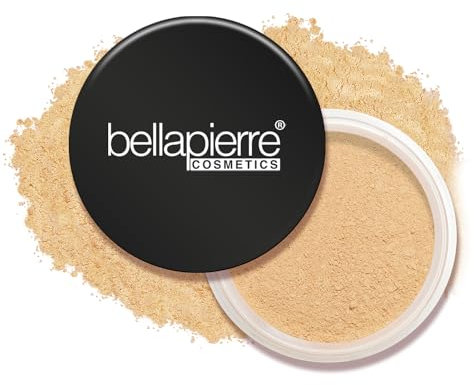 Bellapierre Loose Mineral Foundation SPF 15 – Pure Powder Base, Full Coverage Mineral Makeup, Matte Finishing & Setting, Lightweight, Talc-Free & Paraben-Free – 0.32 oz - Cinnamon