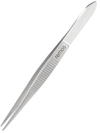REMOS Pinzas de acero inoxidable con punta dentada - 8 cm
